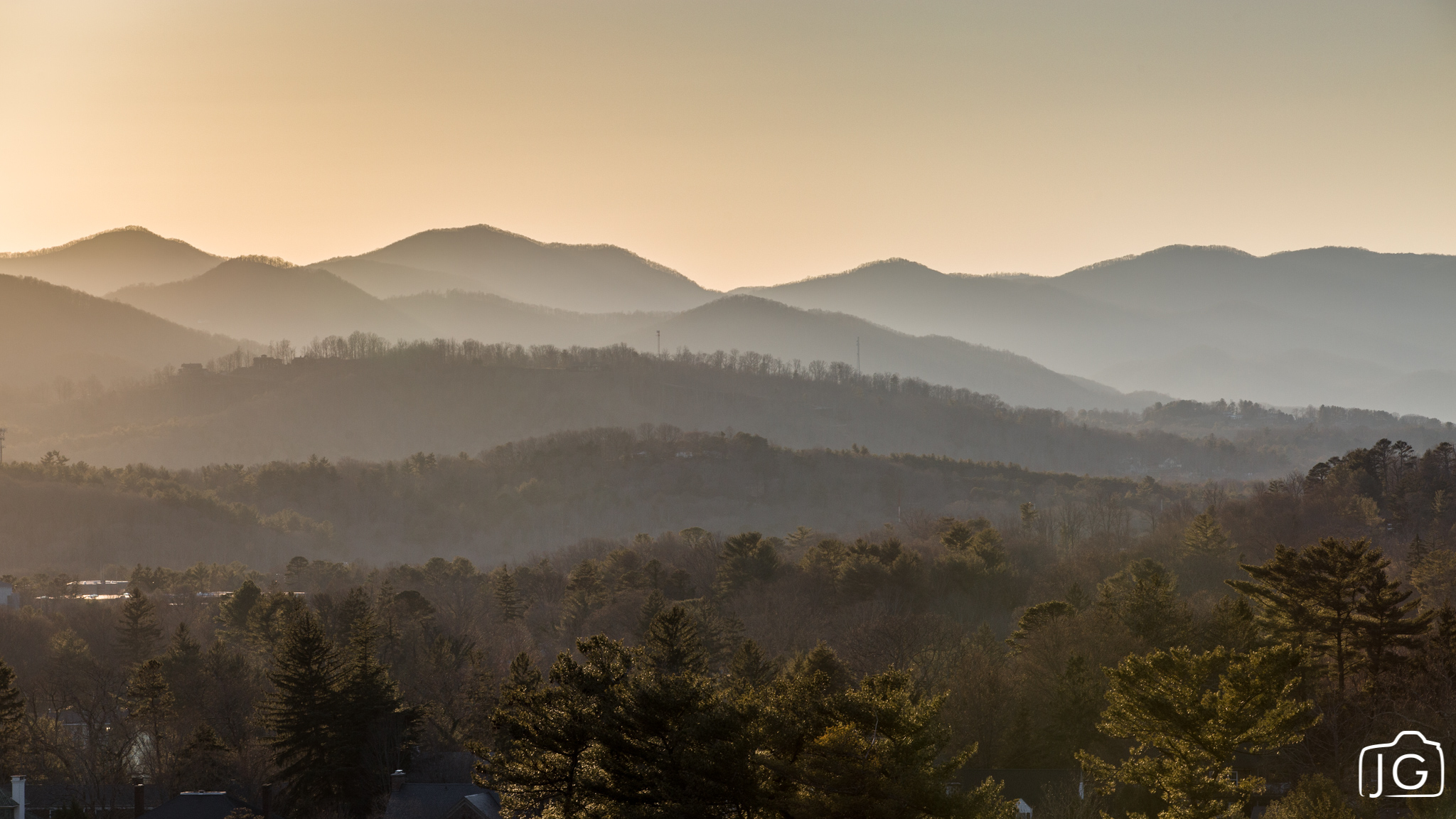 Sunset in the Blue Ridge Mountains of NC